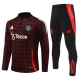 Manchester United FC Verryttelypuku 2024-25 - 1-4 Zip Punainen Musta
