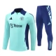 Manchester United FC Verryttelypuku 2024-25 - 1-4 Zip Sininen