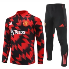 Manchester United FC Verryttelypuku 2025-26 - 1-4 Zip Punainen Musta