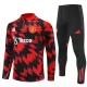 Manchester United FC Verryttelypuku 2025-26 - 1-4 Zip Punainen Musta