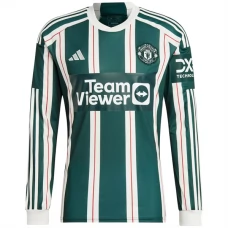 Manchester United FC Vieraspelipaita 2023-24 Jalkapallo Pelipaidat Peliasut(L/S)