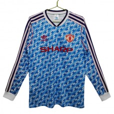 Manchester United FC Vieraspelipaita Retro 1990-92 Jalkapallo Pelipaidat Peliasut(L/S)