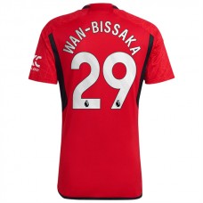 Manchester United FC Wan-Bissaka 29 Kotipelipaita 2023-24 Jalkapallo Pelipaidat Peliasut