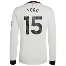 Manchester United FC Yoro 15 Kolmas Pelipaita 2024-25 Jalkapallo Pelipaidat Peliasut(L/S)