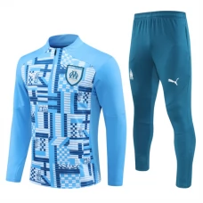 Olympique de Marseille Lasten Verryttelypuku 2024-25 - 1-4 Zip Sininen