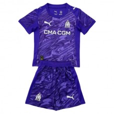 Olympique de Marseille Maalivahdin Lasten Vieraspelipaita 2025-26 Jalkapallo Pelipaidat Peliasut