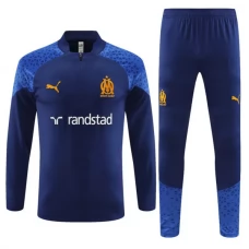 Olympique de Marseille Verryttelypuku 2023-24 - 1-4 Zip Dark Sininen