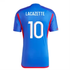 Olympique Lyonnais Lacazette 10 Vieraspelipaita 2023-24 Jalkapallo Pelipaidat Peliasut