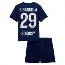 Paris Saint Germain B.Barcola 29 Lasten Kotipelipaita 2025-26 Jalkapallo Pelipaidat Peliasut