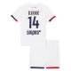 Paris Saint Germain D.Doue 14 Lasten Vieraspelipaita 2025-26 Jalkapallo Pelipaidat Peliasut