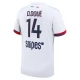 Paris Saint Germain D.Doue 14 Vieraspelipaita 2025-26 Jalkapallo Pelipaidat Peliasut