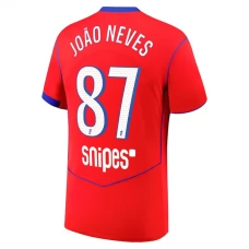 Paris Saint Germain João Neves 87 Kolmas Pelipaita 2025-26 Jalkapallo Pelipaidat Peliasut