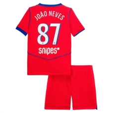 Paris Saint Germain João Neves 87 Lasten Kolmas Pelipaita 2025-26 Jalkapallo Pelipaidat Peliasut