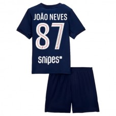 Paris Saint Germain João Neves 87 Lasten Kotipelipaita 2025-26 Jalkapallo Pelipaidat Peliasut