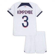Paris Saint Germain Kimpembe 3 Lasten Vieraspelipaita 2023-24 Jalkapallo Pelipaidat Peliasut