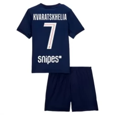 Paris Saint Germain Kvaratskhelia 7 Lasten Kotipelipaita 2025-26 Jalkapallo Pelipaidat Peliasut