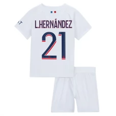 Paris Saint Germain L.Hernandez 21 Lasten Vieraspelipaita 2023-24 Jalkapallo Pelipaidat Peliasut