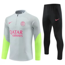 Paris Saint Germain Lasten Verryttelypuku 2023-24 - 1-4 Zip Harmaa Vaaleanpunainen