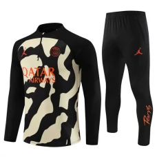 Paris Saint Germain Lasten Verryttelypuku 2023-24 - 1-4 Zip Keltainen Camouflage
