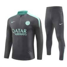 Paris Saint Germain Lasten Verryttelypuku 2024-25 - 1-4 Zip Harmaa