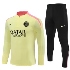 Paris Saint Germain Lasten Verryttelypuku 2024-25 - 1-4 Zip Keltainen