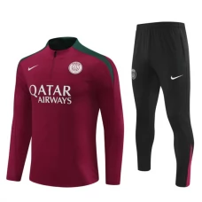 Paris Saint Germain Lasten Verryttelypuku 2024-25 - 1-4 Zip Punainen