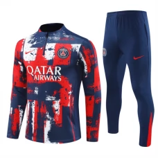 Paris Saint Germain Lasten Verryttelypuku 2024-25 - 1-4 Zip Sininen