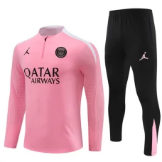 Paris Saint Germain Lasten Verryttelypuku 2024-25 - 1-4 Zip Vaaleanpunainen