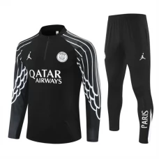 Paris Saint Germain Lasten Verryttelypuku 2025-26 - 1-4 Zip Musta Champions League