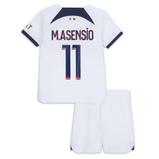 Paris Saint Germain M.Asensio 11 Lasten Vieraspelipaita 2023-24 Jalkapallo Pelipaidat Peliasut