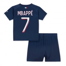 Paris Saint Germain Mbappé 7 Lasten Kotipelipaita 2023-24 Jalkapallo Pelipaidat Peliasut