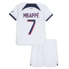 Paris Saint Germain Mbappé 7 Lasten Vieraspelipaita 2023-24 Jalkapallo Pelipaidat Peliasut
