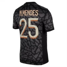 Paris Saint Germain N.Mendes 25 Kolmas Pelipaita 2023-24 Jalkapallo Pelipaidat Peliasut