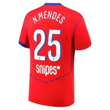 Paris Saint Germain N.Mendes 25 Kolmas Pelipaita 2025-26 Jalkapallo Pelipaidat Peliasut