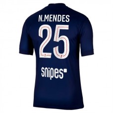 Paris Saint Germain N.Mendes 25 Kotipelipaita 2025-26 Jalkapallo Pelipaidat Peliasut