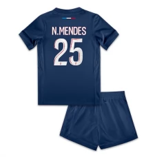 Paris Saint Germain N.Mendes 25 Lasten Kotipelipaita 2024-25 Jalkapallo Pelipaidat Peliasut
