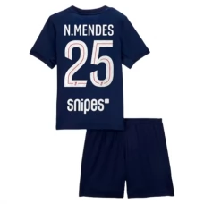 Paris Saint Germain N.Mendes 25 Lasten Kotipelipaita 2025-26 Jalkapallo Pelipaidat Peliasut