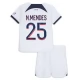 Paris Saint Germain N.Mendes 25 Lasten Vieraspelipaita 2023-24 Jalkapallo Pelipaidat Peliasut