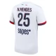 Paris Saint Germain N.Mendes 25 Vieraspelipaita 2025-26 Jalkapallo Pelipaidat Peliasut