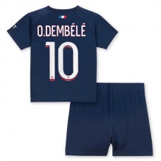 Paris Saint Germain O.Dembélé 10 Lasten Kotipelipaita 2023-24 Jalkapallo Pelipaidat Peliasut
