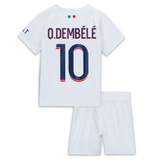 Paris Saint Germain O.Dembélé 10 Lasten Vieraspelipaita 2023-24 Jalkapallo Pelipaidat Peliasut