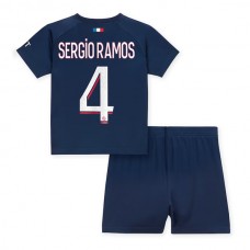 Paris Saint Germain Sergio Ramos 4 Lasten Kotipelipaita 2023-24 Jalkapallo Pelipaidat Peliasut