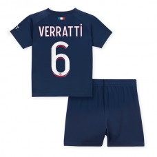 Paris Saint Germain Verratti 6 Lasten Kotipelipaita 2023-24 Jalkapallo Pelipaidat Peliasut