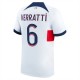 Paris Saint Germain Verratti 6 Vieraspelipaita 2023-24 Jalkapallo Pelipaidat Peliasut