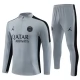 Paris Saint Germain Verryttelypuku 2023-24 - 1-4 Zip Harmaa