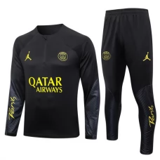 Paris Saint Germain Verryttelypuku 2023-24 - 1-4 Zip Musta