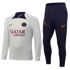 Paris Saint Germain Verryttelypuku 2023-24 - 1-4 Zip Valkoinen