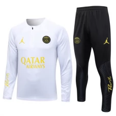 Paris Saint Germain Verryttelypuku 2023-24 - 1-4 Zip Valkoinen
