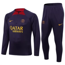 Paris Saint Germain Verryttelypuku 2023-24 - 1-4 Zip Violetti
