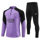 Paris Saint Germain Verryttelypuku 2023-24 - 1-4 Zip Violetti Musta